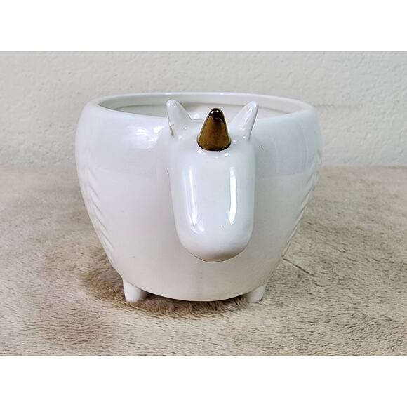 Opalhouse Unicorn Coffee Mug Teacup 12oz Stoneware Home Deco 7 1/2" White Gold - Picture 4 of 13